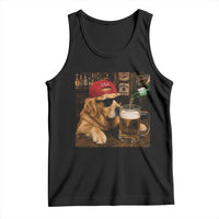 Funny Golden Retriever Drinking Beer Tank Top Silly Dog Meme Graphic Sarcastic Gift