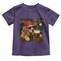 Funny Golden Retriever Drinking Beer Toddler T Shirt Silly Dog Meme Graphic Sarcastic Gift