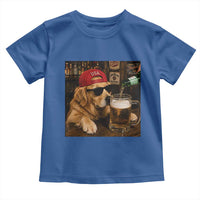 Funny Golden Retriever Drinking Beer Toddler T Shirt Silly Dog Meme Graphic Sarcastic Gift