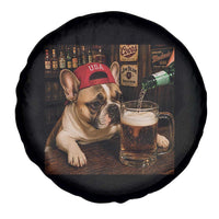 French Bulldog Drinking Beer Spare Tire Cover Silly Dog Meme Graphic Sarcastic Gift