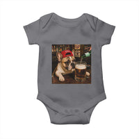 French Bulldog Drinking Beer Baby Onesie Silly Dog Meme Graphic Sarcastic Gift
