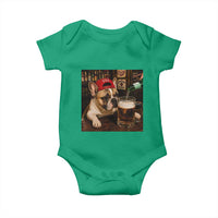 French Bulldog Drinking Beer Baby Onesie Silly Dog Meme Graphic Sarcastic Gift