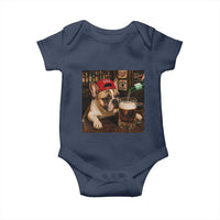 French Bulldog Drinking Beer Baby Onesie Silly Dog Meme Graphic Sarcastic Gift