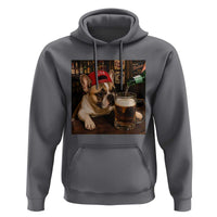 French Bulldog Drinking Beer Hoodie Silly Dog Meme Graphic Sarcastic Gift