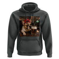 French Bulldog Drinking Beer Hoodie Silly Dog Meme Graphic Sarcastic Gift