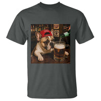 French Bulldog Drinking Beer T Shirt Silly Dog Meme Graphic Sarcastic Gift