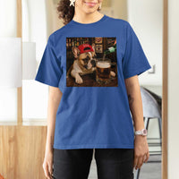 French Bulldog Drinking Beer T Shirt For Women Silly Dog Meme Graphic Sarcastic Gift