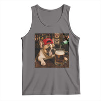 French Bulldog Drinking Beer Tank Top Silly Dog Meme Graphic Sarcastic Gift