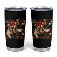 French Bulldog Drinking Beer Tumbler Cup Silly Dog Meme Graphic Sarcastic Gift