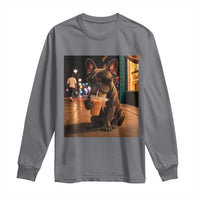 French Bulldog Iced Coffee Long Sleeve Shirt Grunge Frenchie Graphic Funny Dog Lover