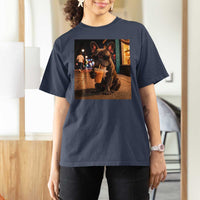 French Bulldog Iced Coffee T Shirt For Women Grunge Frenchie Graphic Funny Dog Lover
