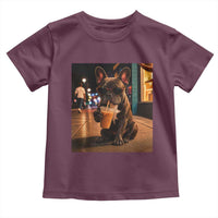 French Bulldog Iced Coffee Toddler T Shirt Grunge Frenchie Graphic Funny Dog Lover