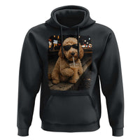Goldendoodle Drinking Iced Coffee Hoodie Grunge Graphic Funny Dog Lover