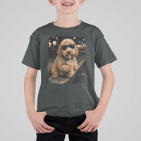 Goldendoodle Drinking Iced Coffee T Shirt For Kid Grunge Graphic Funny Dog Lover