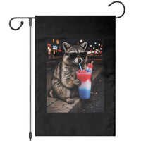 4th Of July Raccoon Drinking Slushie Garden Flag Patriotic 250 Anniversary USA Trash Panda Funny Meme