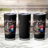 4th Of July Raccoon Drinking Slushie Tumbler Cup Patriotic 250 Anniversary USA Trash Panda Funny Meme