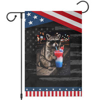 4th Of July Raccoon Drinking Slushie Patriotic Garden Flag 250 Anniversary USA Trash Panda Funny Meme