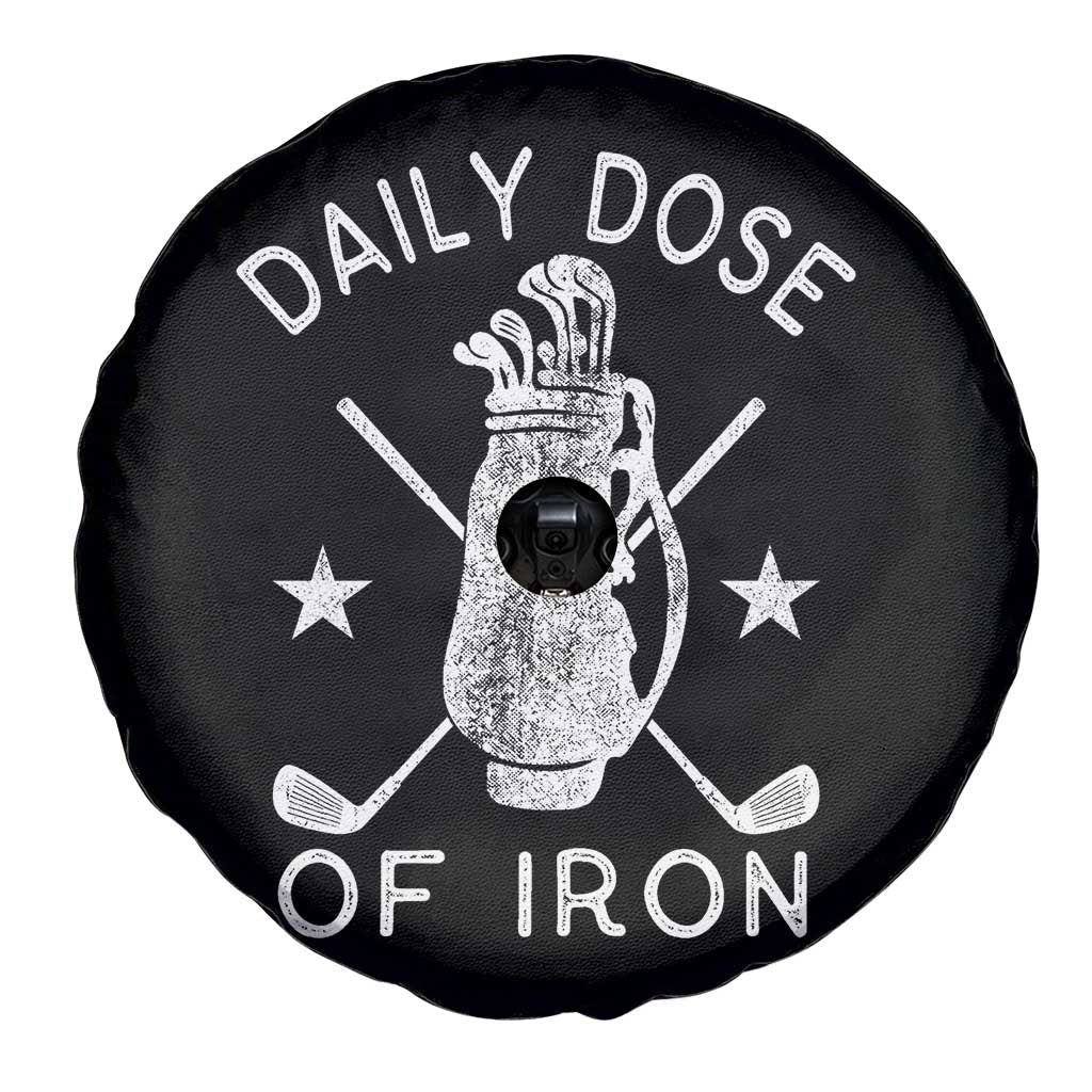 Funny Golfer Spare Tire Cover Daily Dose of Iron Golf