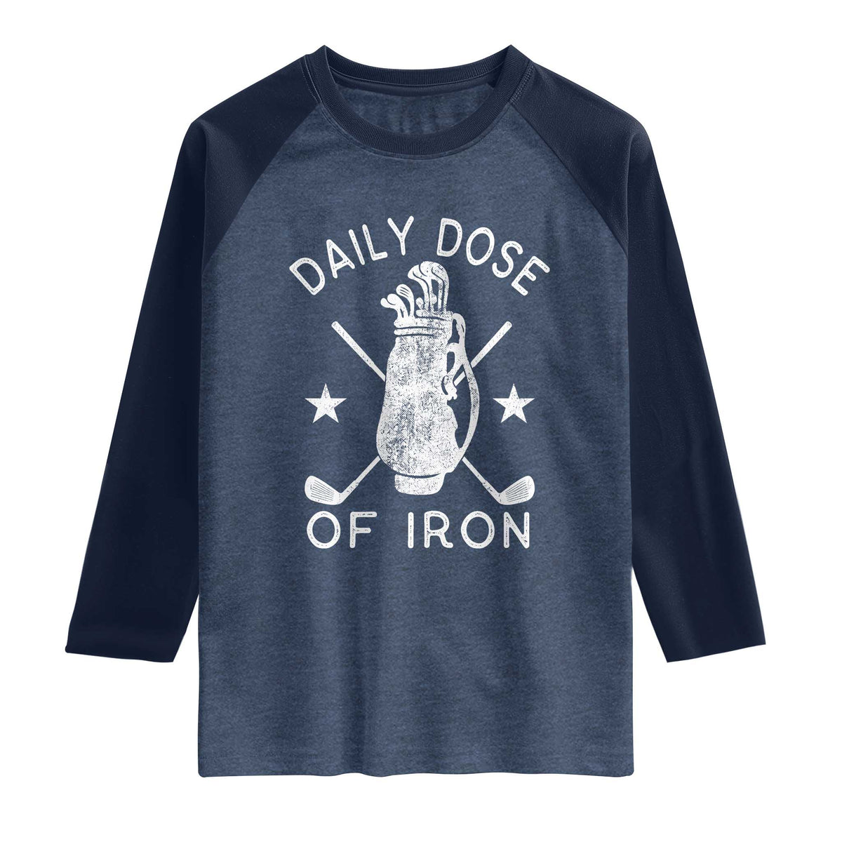 Funny Golfer Raglan Shirt Daily Dose of Iron Golf