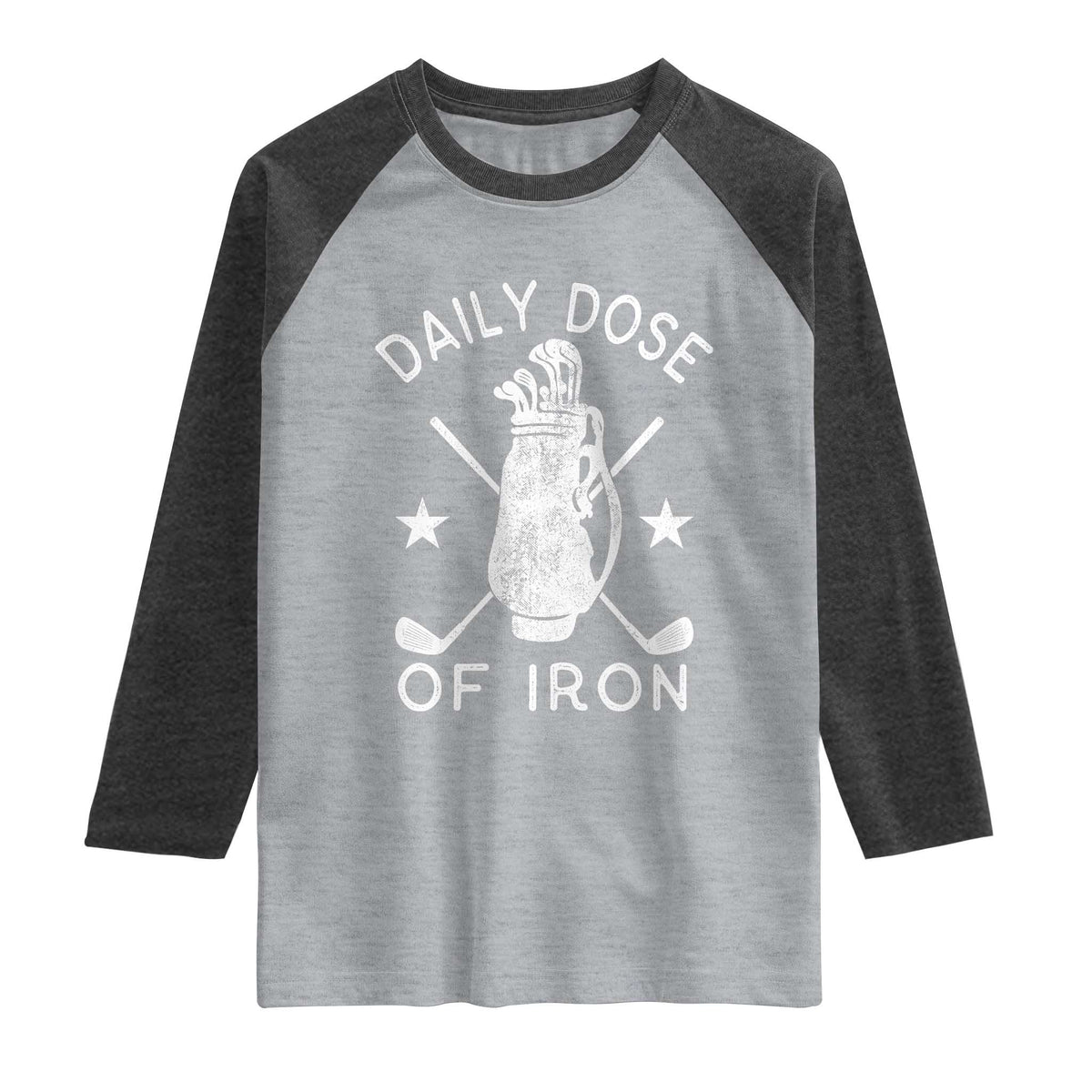 Funny Golfer Raglan Shirt Daily Dose of Iron Golf