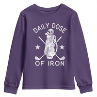 Funny Golfer Youth Sweatshirt Daily Dose of Iron Golf