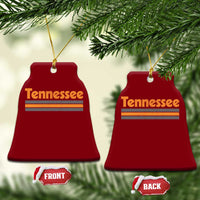 Vintage Tennessee Ceramic Ornament Retro Classic TN Orange Print Retro Three Stripe