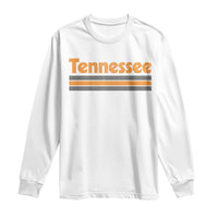Vintage Tennessee Long Sleeve Shirt Retro Classic TN Orange Print Retro Three Stripe