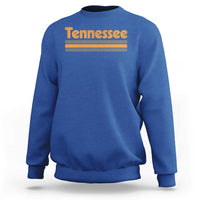 Vintage Tennessee Sweatshirt Retro Classic TN Orange Print Retro Three Stripe