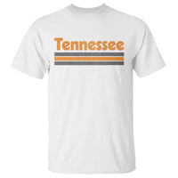 Vintage Tennessee T Shirt Retro Classic TN Orange Print Retro Three Stripe