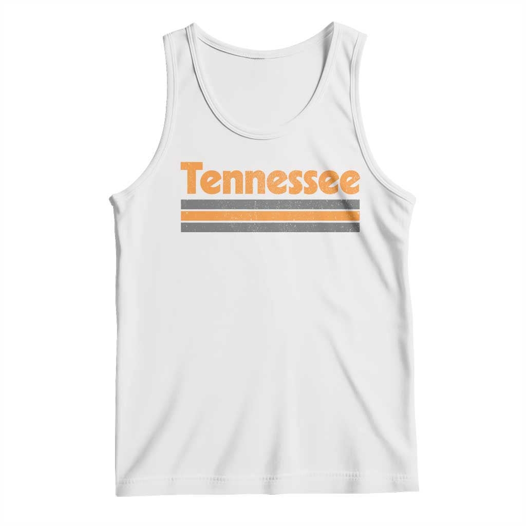 Vintage Tennessee Tank Top Retro Classic TN Orange Print Retro Three Stripe