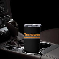 Vintage Tennessee Tumbler Cup Retro Classic TN Orange Print Retro Three Stripe