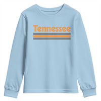 Vintage Tennessee Youth Sweatshirt Retro Classic TN Orange Print Retro Three Stripe