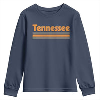 Vintage Tennessee Youth Sweatshirt Retro Classic TN Orange Print Retro Three Stripe