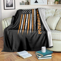 Vintage Tennessee Throw Blanket Retro Classic TN Orange Print Retro American Flag