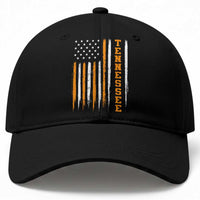 Vintage Tennessee Baseball Cap Retro Classic TN Orange Print Retro American Flag