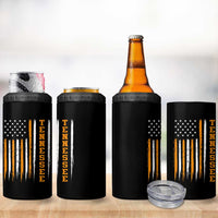 Vintage Tennessee 4 in 1 Can Cooler Tumbler Retro Classic TN Orange Print Retro American Flag