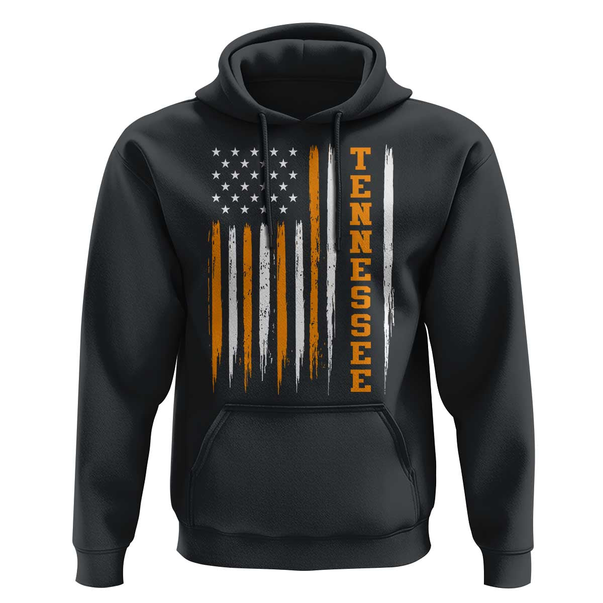 Vintage Tennessee Hoodie Retro Classic TN Orange Print Retro American Flag