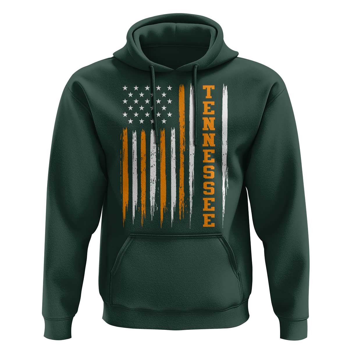 Vintage Tennessee Hoodie Retro Classic TN Orange Print Retro American Flag