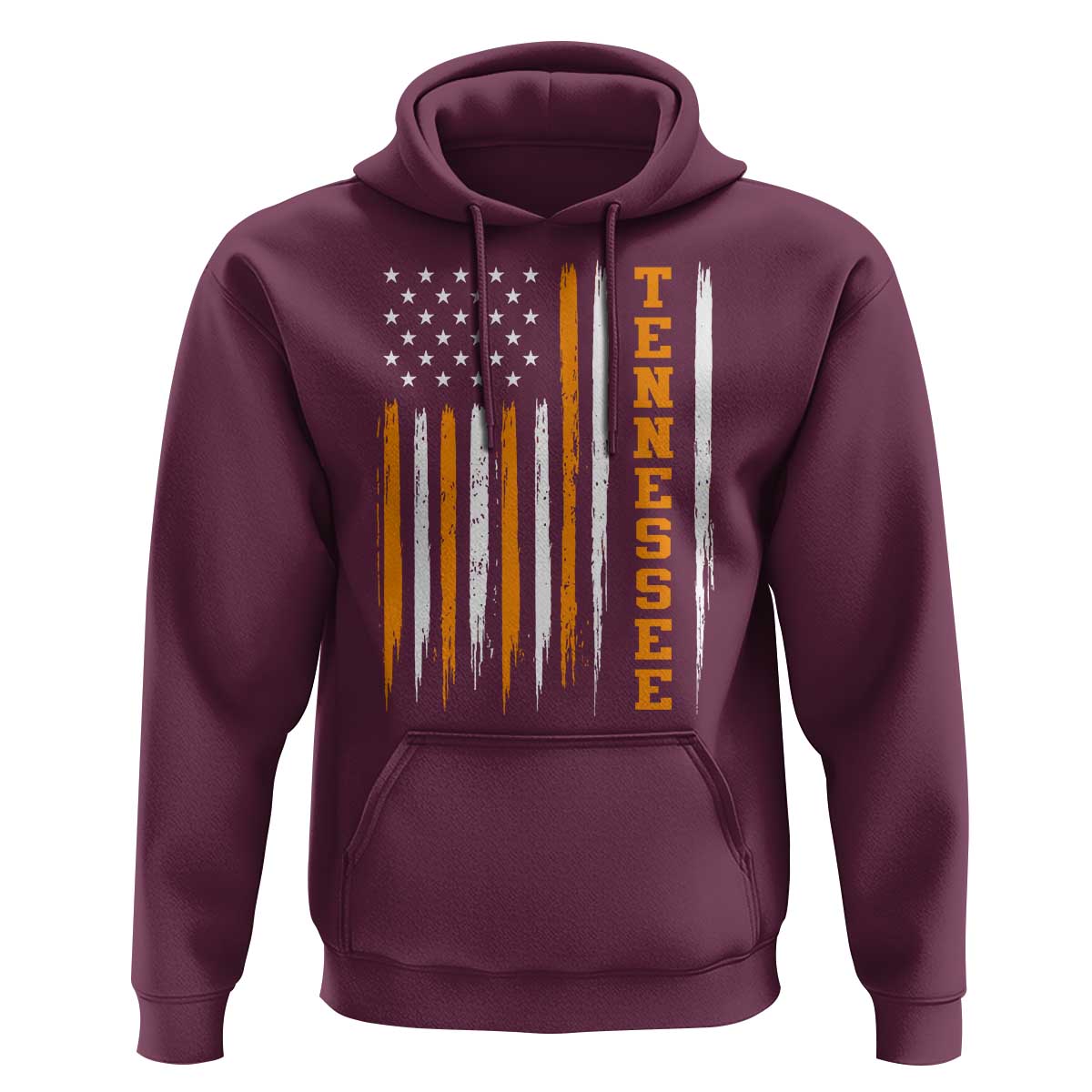 Vintage Tennessee Hoodie Retro Classic TN Orange Print Retro American Flag