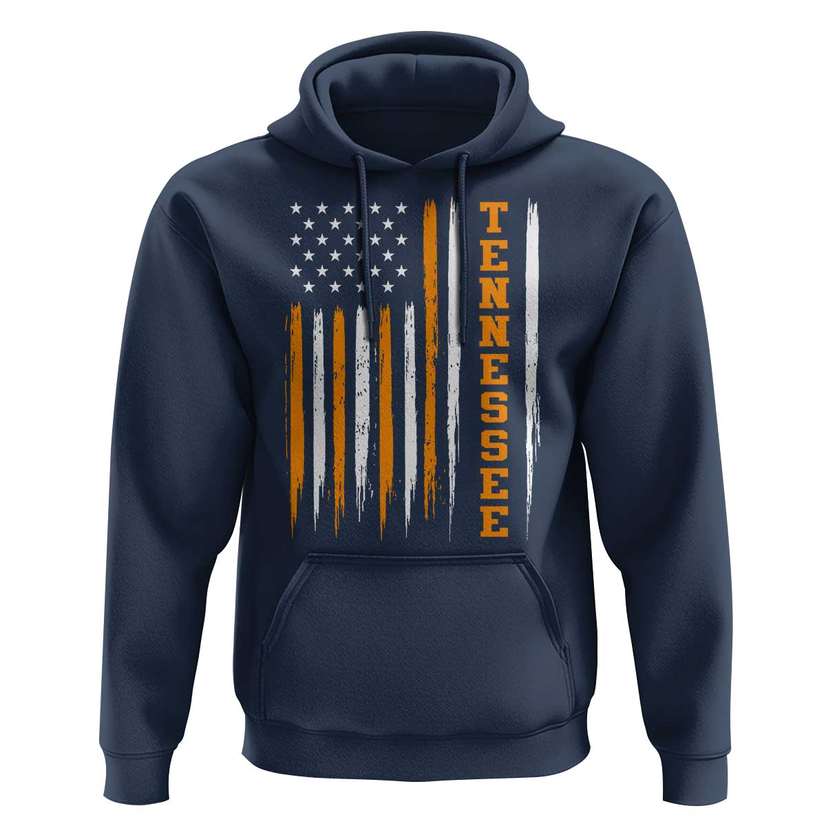 Vintage Tennessee Hoodie Retro Classic TN Orange Print Retro American Flag