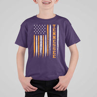 Vintage Tennessee T Shirt For Kid Retro Classic TN Orange Print Retro American Flag