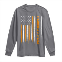 Vintage Tennessee Long Sleeve Shirt Retro Classic TN Orange Print Retro American Flag