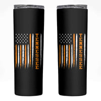 Vintage Tennessee Skinny Tumbler Retro Classic TN Orange Print Retro American Flag