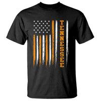 Vintage Tennessee T Shirt Retro Classic TN Orange Print Retro American Flag