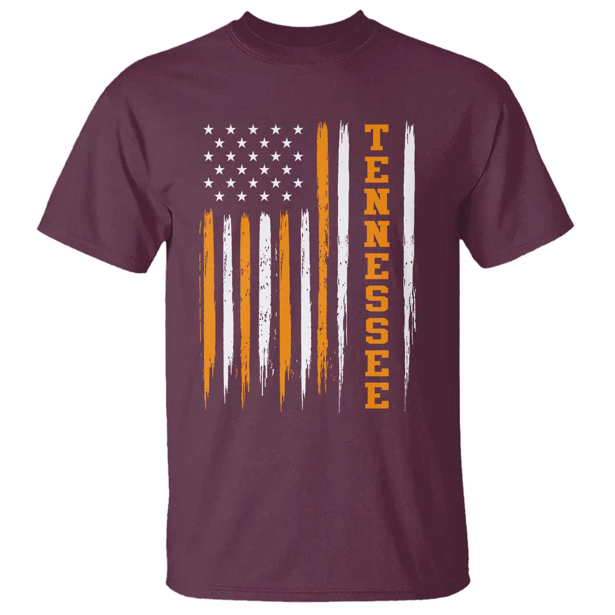 Vintage Tennessee T Shirt Retro Classic TN Orange Print Retro American Flag