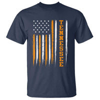 Vintage Tennessee T Shirt Retro Classic TN Orange Print Retro American Flag