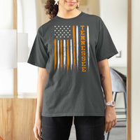 Vintage Tennessee T Shirt For Women Retro Classic TN Orange Print Retro American Flag