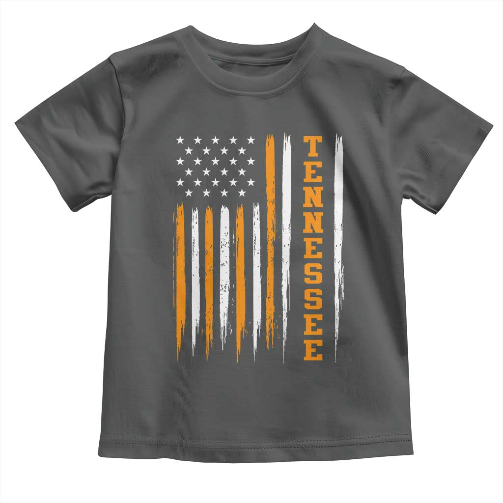Vintage Tennessee Toddler T Shirt Retro Classic TN Orange Print Retro American Flag
