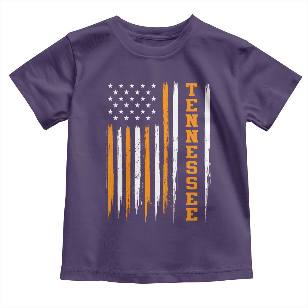 Vintage Tennessee Toddler T Shirt Retro Classic TN Orange Print Retro American Flag