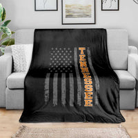 Vintage Tennessee Throw Blanket Retro Orange TN American Flag Patriotic US State